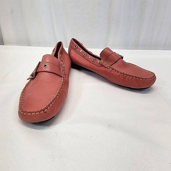 Perlina Pink Studded Women's Slip-On Loafers Size 8 - Picture 2 of 9